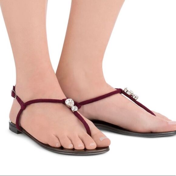 Giuseppe Zanotti Hollie Flat Sandals - Picture 1 of 8